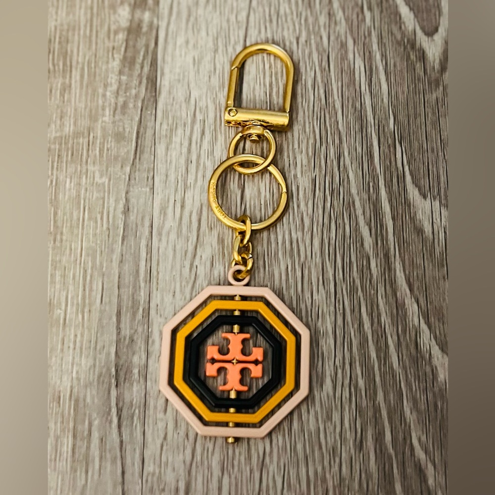 Tory Burch Rotating Geo Keyring Key Fob - image 2